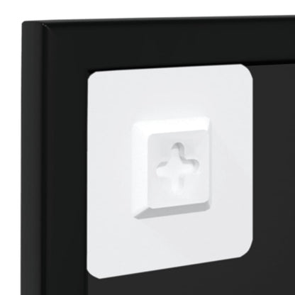 vidaXL Miroirs muraux 6 pcs noir 100x60 cm métal
