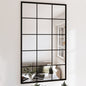 vidaXL Miroirs muraux 6 pcs noir 100x60 cm métal