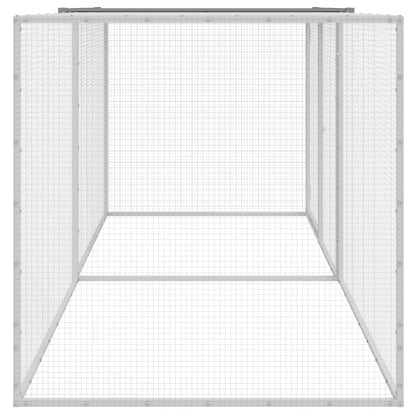 vidaXL Poulailler avec toit gris clair 203x98x90 cm acier galvanisé