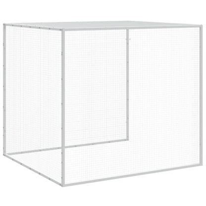 vidaXL Poulailler avec toit gris clair 203x98x90 cm acier galvanisé
