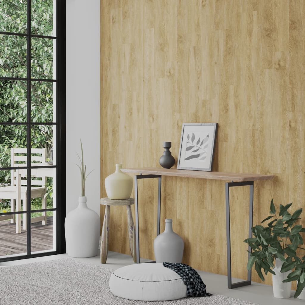 vidaXL Panneaux muraux Aspect bois Marron PVC 4,12 m²