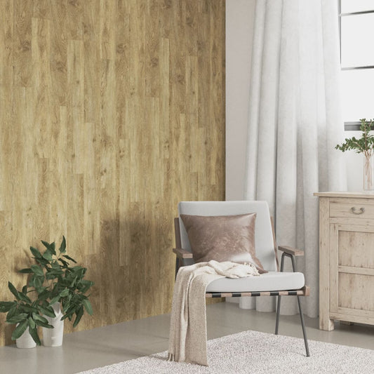 vidaXL Panneaux muraux Aspect bois Marron PVC 4,12 m²