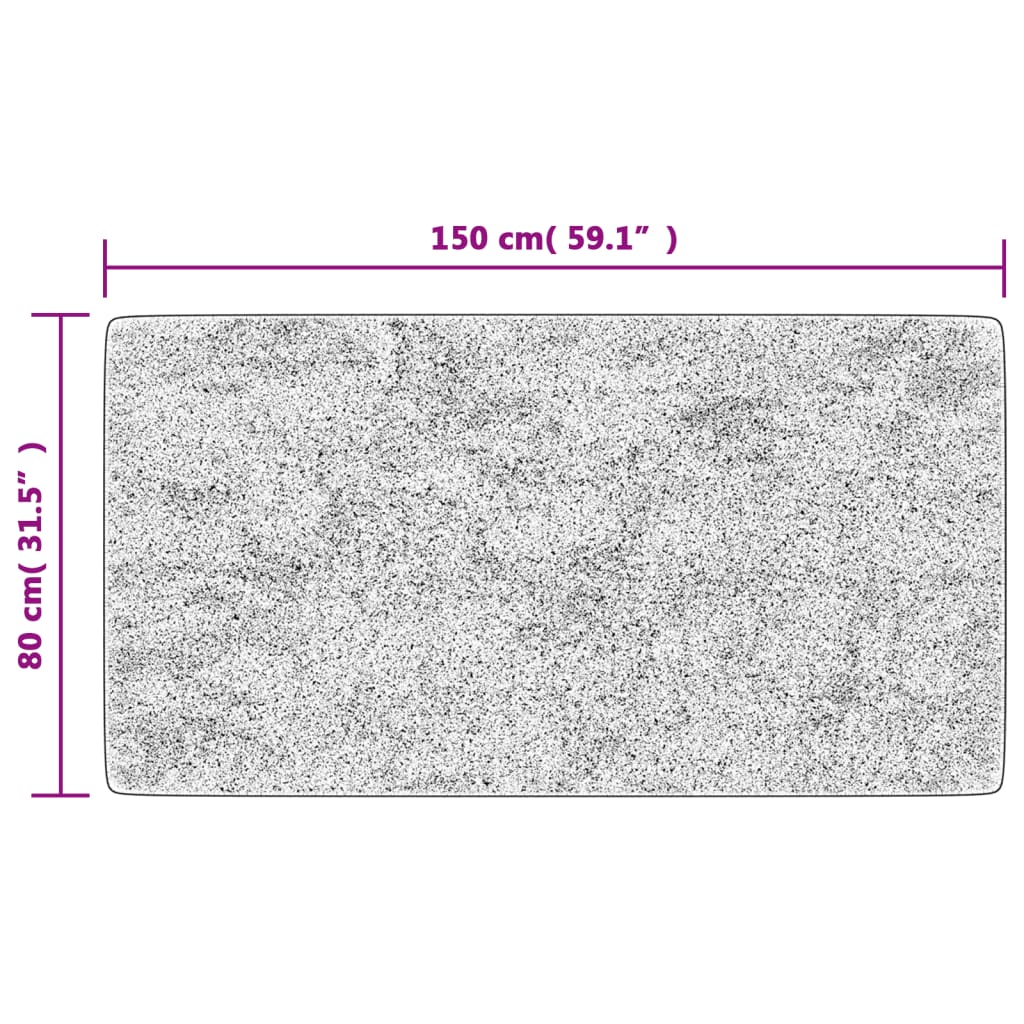 vidaXL Tapis lavable multicolore 80x150 cm antidérapant