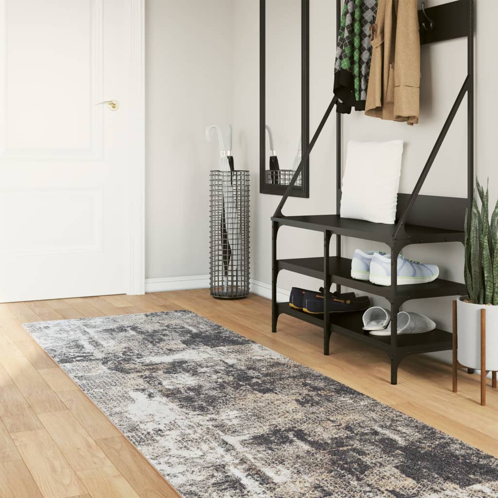 vidaXL Tapis lavable multicolore 80x300 cm antidérapant