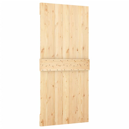 vidaXL Porte coulissante et kit de quincaillerie 95x210 cm pin massif