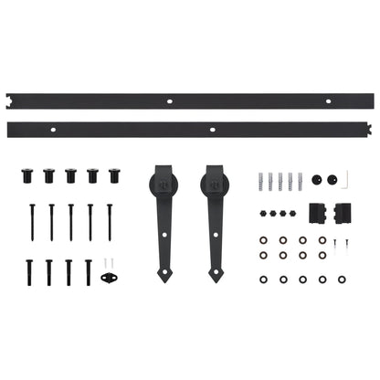 vidaXL Porte coulissante et kit de quincaillerie 95x210 cm pin massif