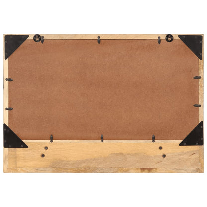 vidaXL Miroir avec étagère 80x8x55 cm verre et bois massif manguier