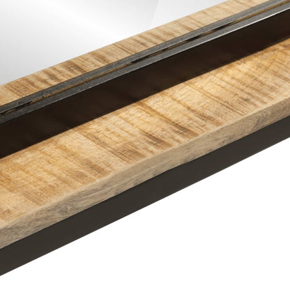 vidaXL Miroir avec étagère 80x8x55 cm verre et bois massif manguier