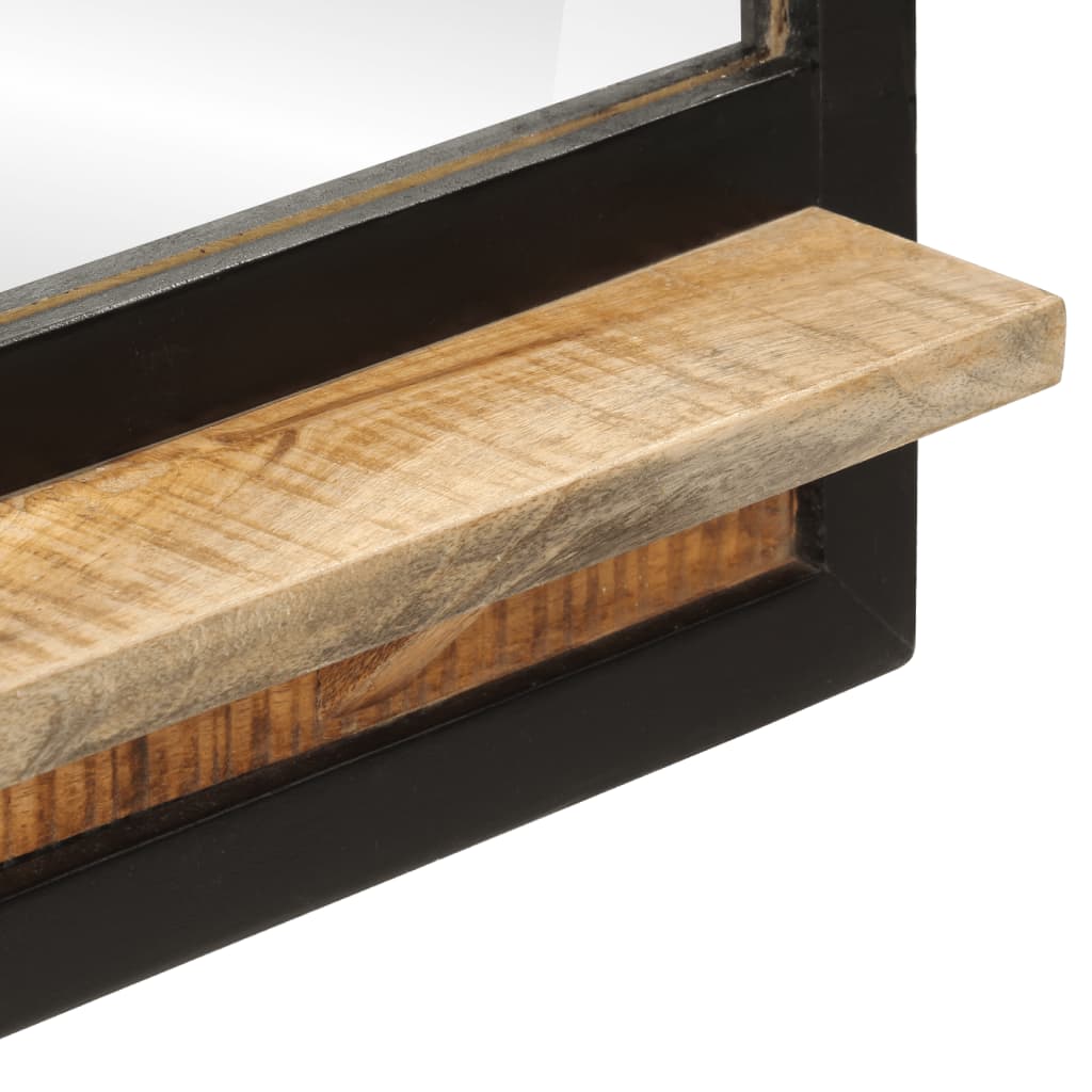 vidaXL Miroir avec étagère 80x8x55 cm verre et bois massif manguier