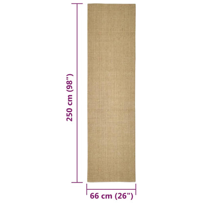 vidaXL Tapis en sisal pour griffoir 66x250 cm