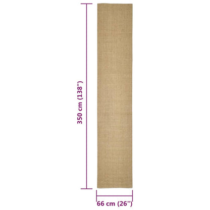 vidaXL Tapis en sisal pour griffoir 66x350 cm