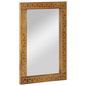 vidaXL Miroir de bain 50x70x2,5 cm bois de manguier massif et verre