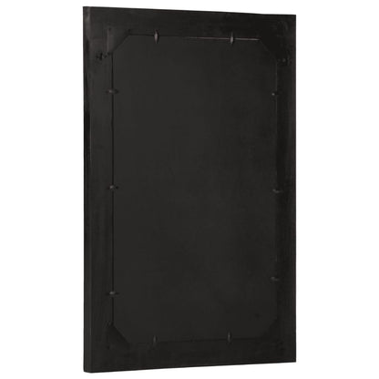 vidaXL Miroir de bain 50x70x2,5 cm bois de manguier massif et verre