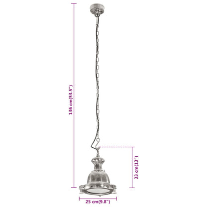 vidaXL Lampe suspendue 25x25x136 cm aluminium