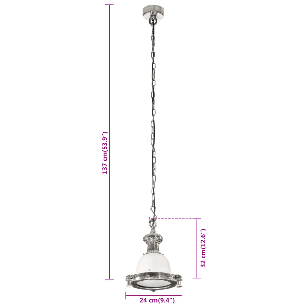 vidaXL Lampe suspendue 24x24x137 cm aluminium