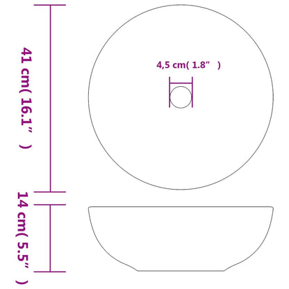 vidaXL Vasque à poser multicolore rond Φ41x14 cm céramique