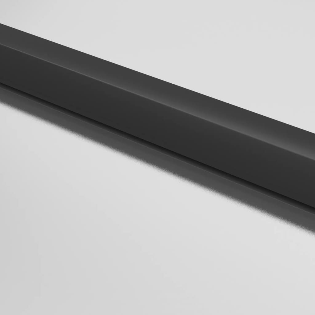vidaXL Porte intérieure mince noir 76x201,5 cm verre trempé aluminium
