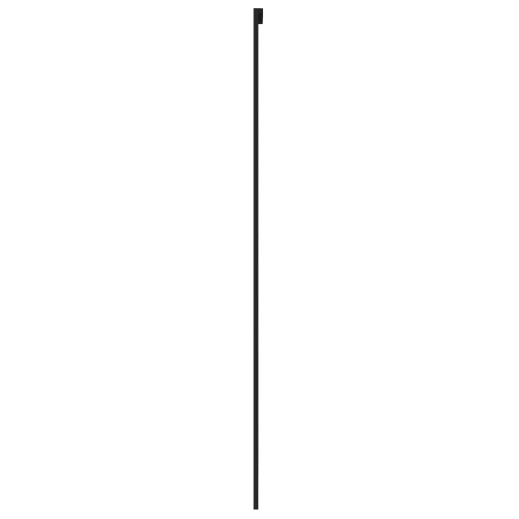 vidaXL Porte coulissante noir 76x205 cm verre trempé aluminium