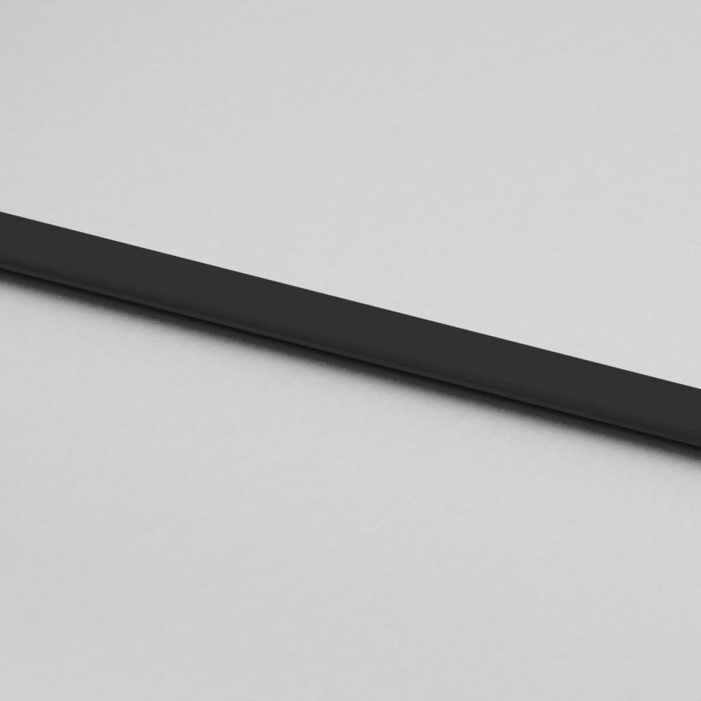 vidaXL Porte coulissante noir 76x205 cm verre trempé aluminium