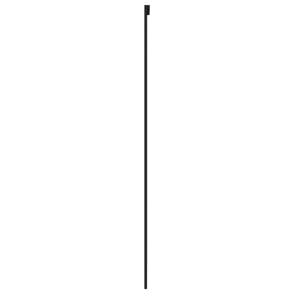 vidaXL Porte coulissante noir 90x205 cm verre trempé aluminium