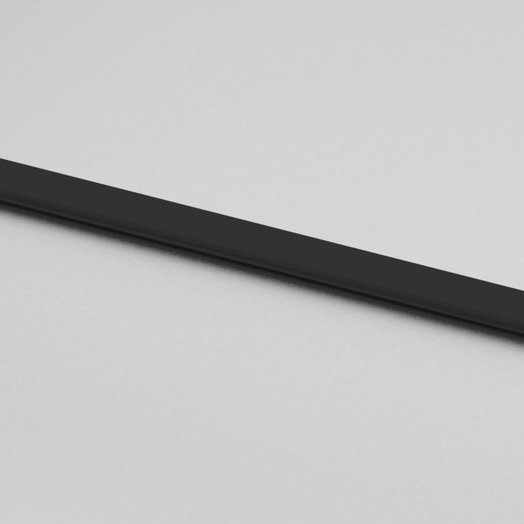 vidaXL Porte coulissante noir 90x205 cm verre trempé aluminium