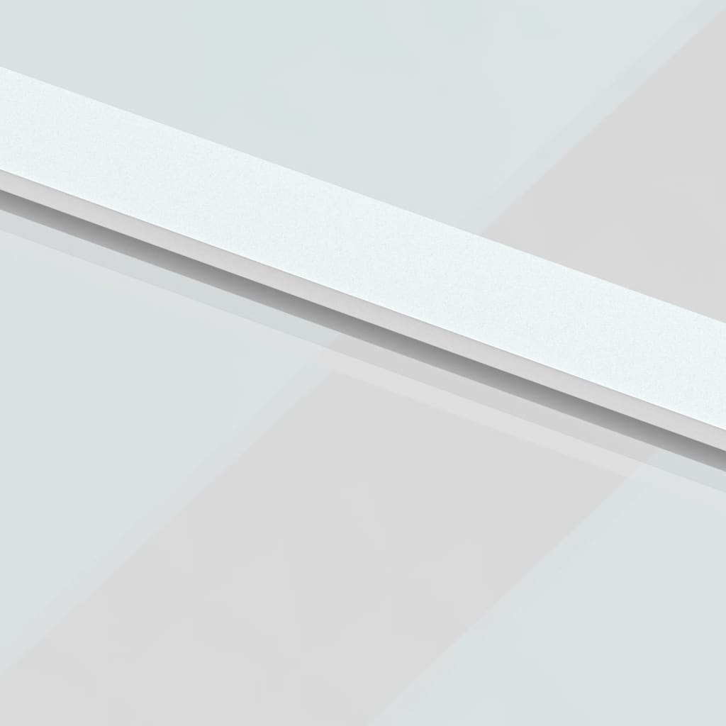 vidaXL Porte coulissante blanc 90x205 cm verre trempé aluminium