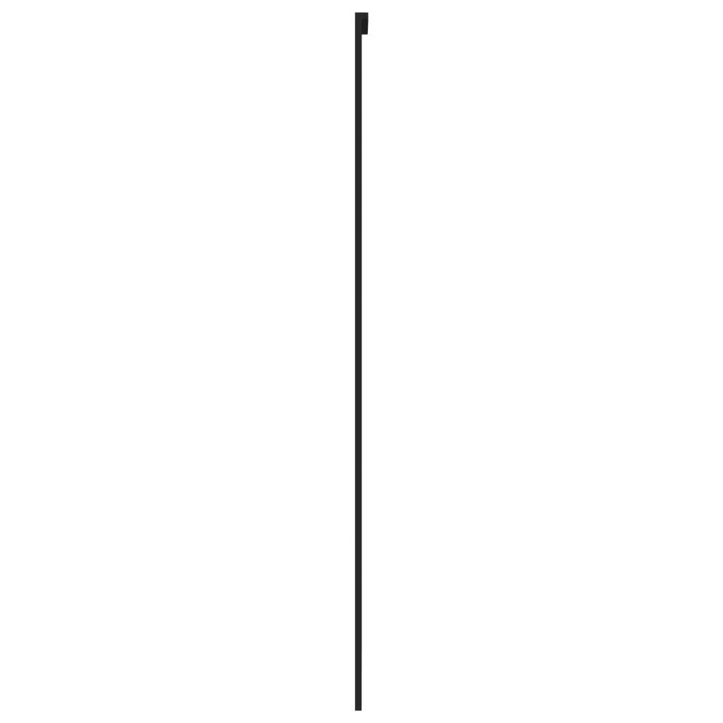 vidaXL Porte coulissante noir 90x205 cm verre trempé aluminium