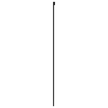 vidaXL Porte coulissante noir 90x205 cm verre trempé aluminium