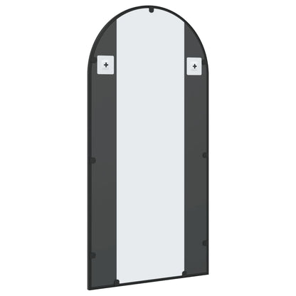 vidaXL Miroir mural noir 50x100 cm arche fer