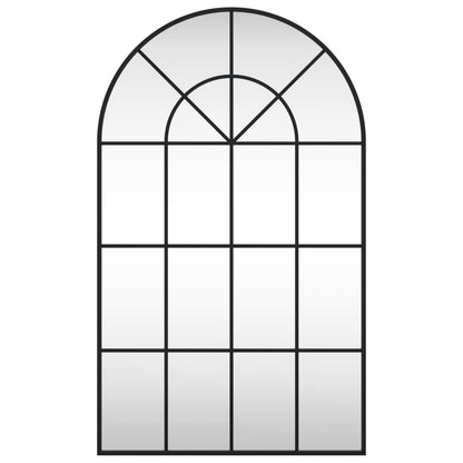 vidaXL Miroir mural noir 60x100 cm arche fer