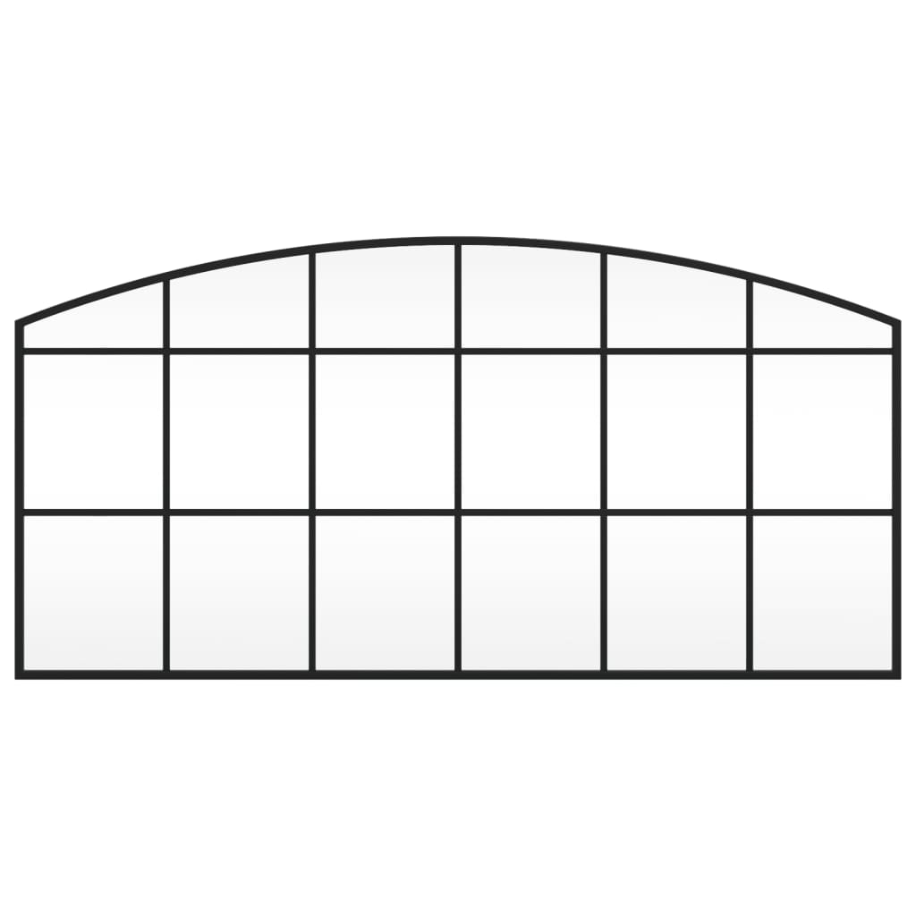 vidaXL Miroir mural noir 100x50 cm arche fer