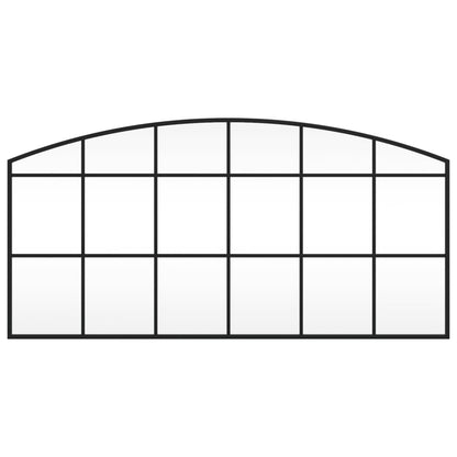 vidaXL Miroir mural noir 100x50 cm arche fer