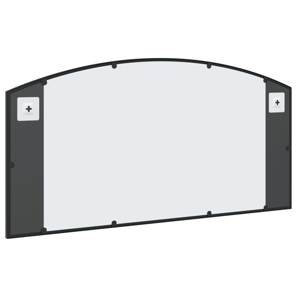 vidaXL Miroir mural noir 100x50 cm arche fer