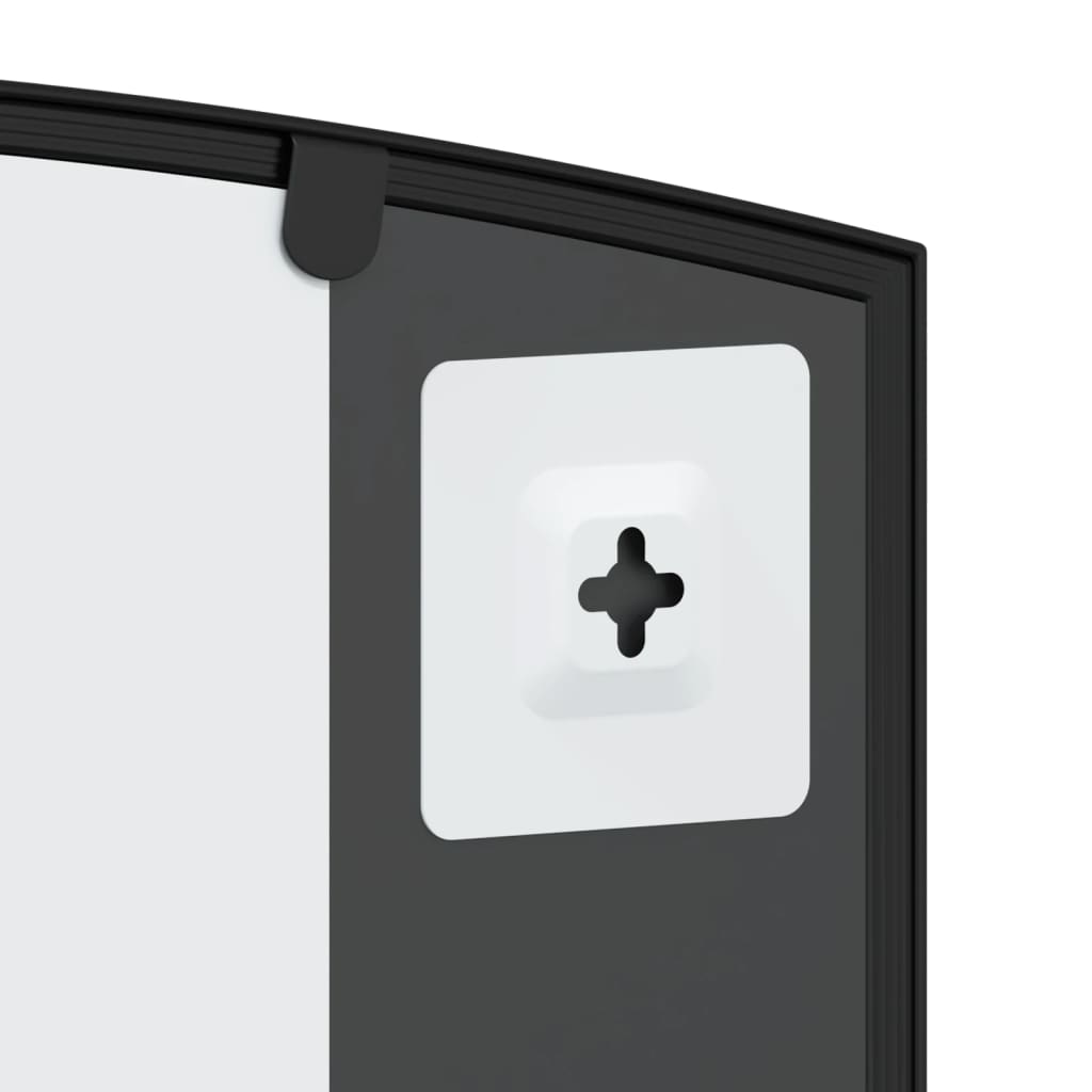 vidaXL Miroir mural noir 100x50 cm arche fer