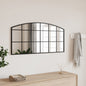 vidaXL Miroir mural noir 100x50 cm arche fer