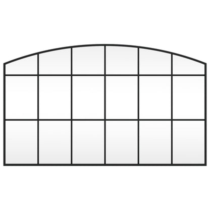 vidaXL Miroir mural noir 100x60 cm arche fer