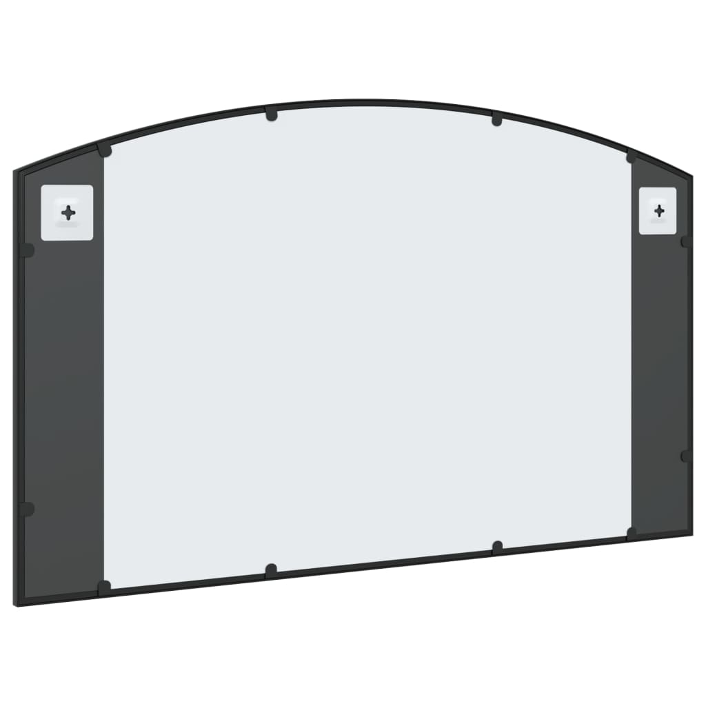 vidaXL Miroir mural noir 100x60 cm arche fer