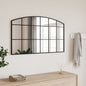 vidaXL Miroir mural noir 100x60 cm arche fer