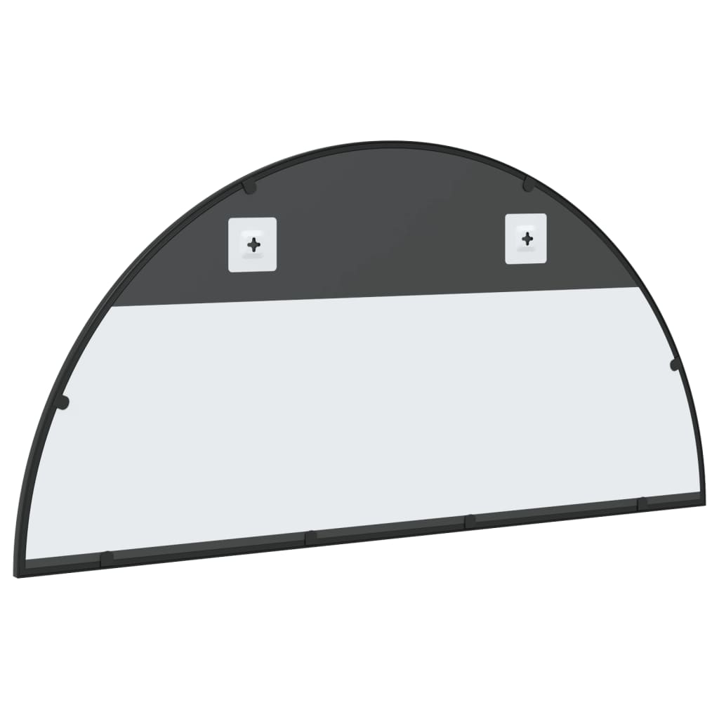 vidaXL Miroir mural noir 100x50 cm arche fer