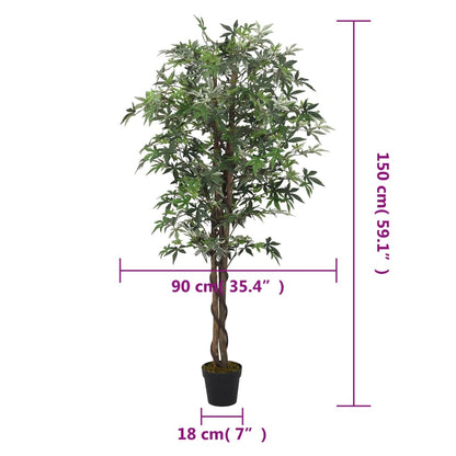 vidaXL Érable artificiel 504 feuilles 150 cm vert