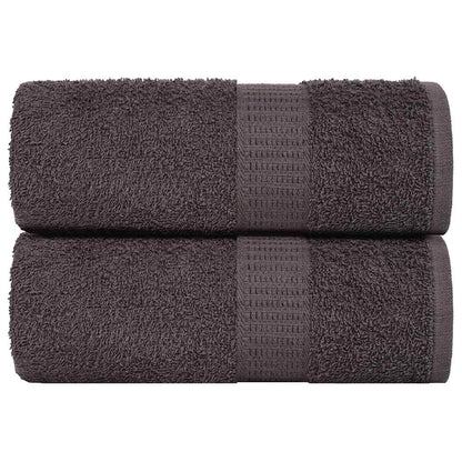 vidaXL Serviettes d'invité 2 pcs anthracite 30x50cm 360g/m² 100% coton