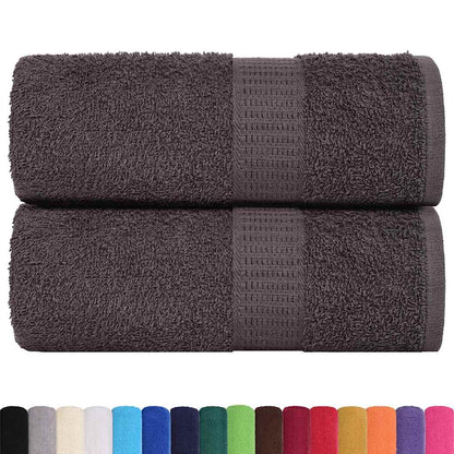 vidaXL Serviettes d'invité 2 pcs anthracite 30x50cm 360g/m² 100% coton