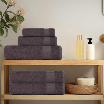 vidaXL Serviettes d'invité 2 pcs anthracite 30x50cm 360g/m² 100% coton