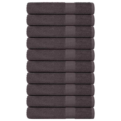 vidaXL Serviettes de sauna 10 pcs anthracite 80x200 cm 100% coton