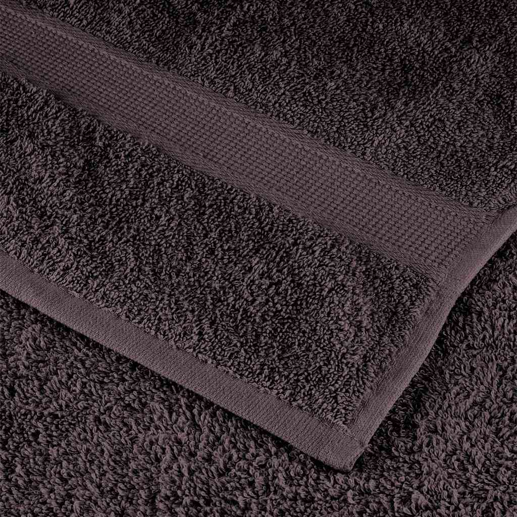 vidaXL Serviettes de sauna 10 pcs anthracite 80x200 cm 100% coton