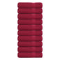 vidaXL Serviettes de bain 10pcs bordeaux 100x150cm 360 g/m² 100% coton