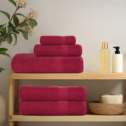 vidaXL Serviettes de bain 10pcs bordeaux 100x150cm 360 g/m² 100% coton
