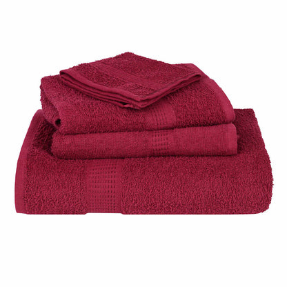 vidaXL Serviettes de bain 10pcs bordeaux 100x150cm 360 g/m² 100% coton