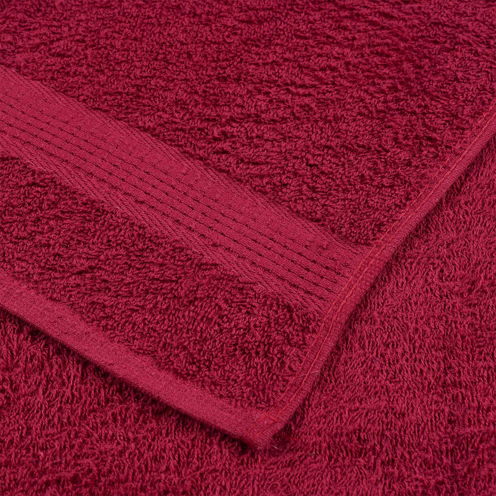vidaXL Serviettes de bain 10pcs bordeaux 100x150cm 360 g/m² 100% coton