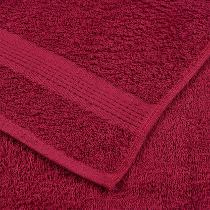 vidaXL Serviettes de bain 10pcs bordeaux 100x150cm 360 g/m² 100% coton